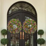 Farmhouse Colorful Cottage Wreath - Image 3