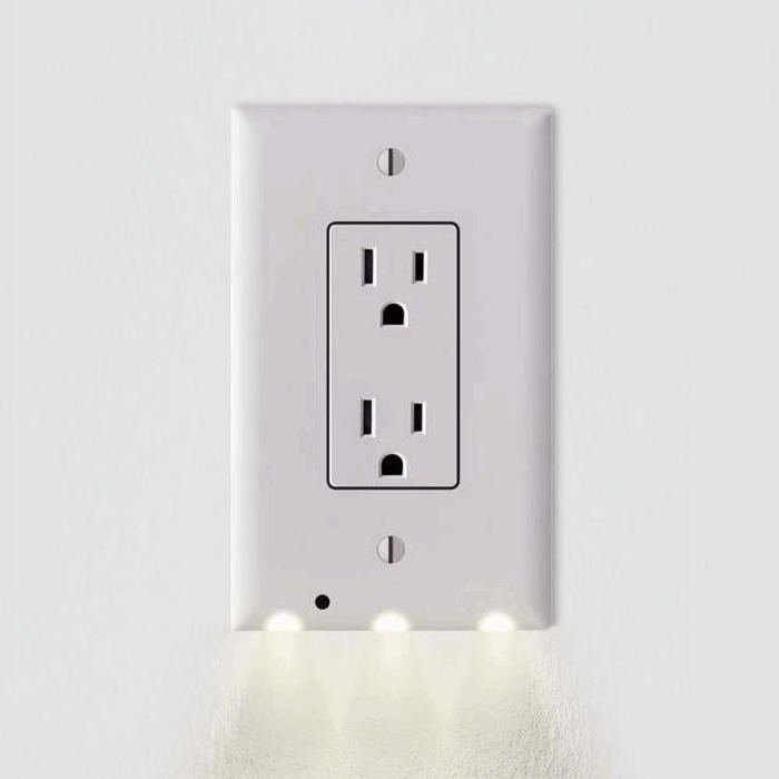 Outlet Wall Plate With Night Lights-No Batteries or Wires - Image 2