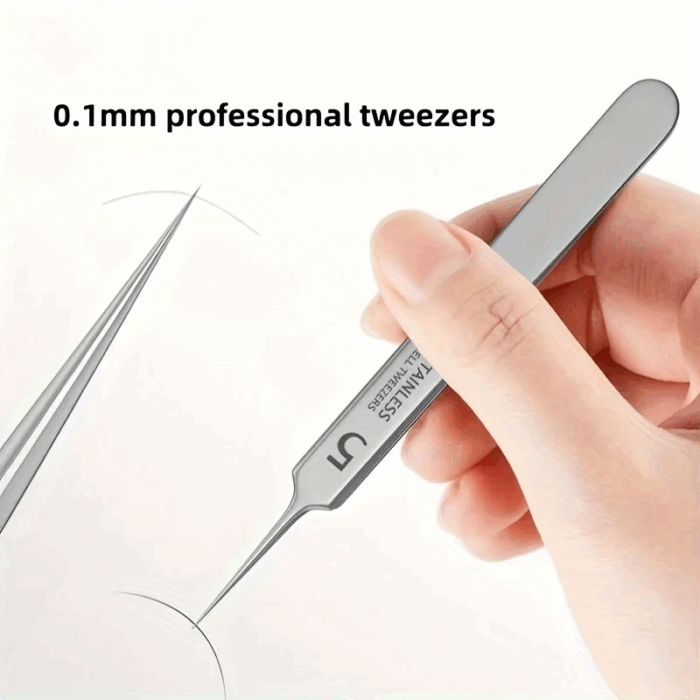 Stainless Steel Blackhead Removal Kit (3 Tweezers) - Image 3