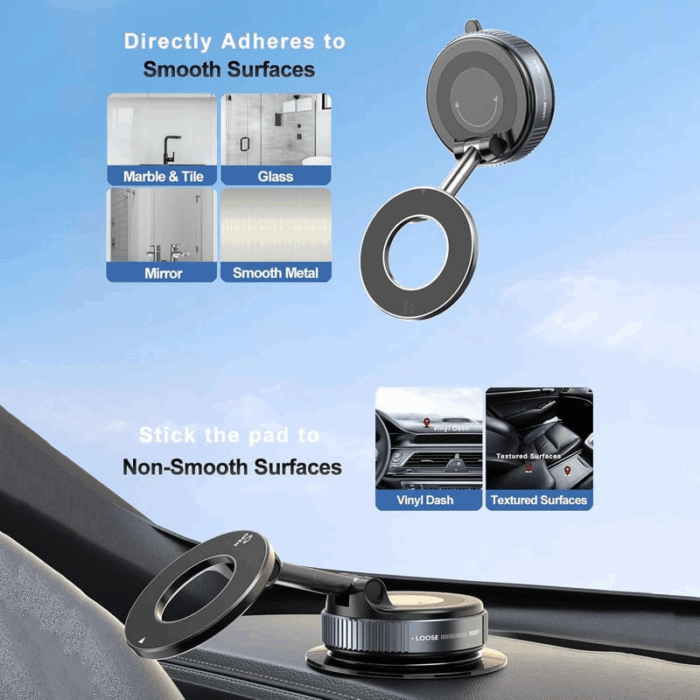 360° Vacuum Magnetic Car Phone Holder - Image 2