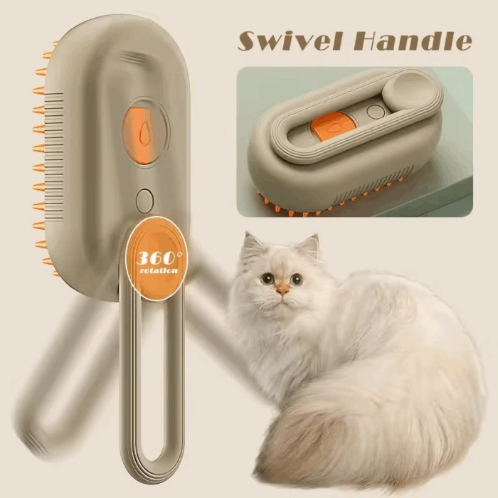 3-in-1 Steam Cat Grooming Brush - Image 2