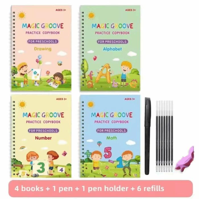 Children's Magic Copybooks, Handwriting Practice for Kids (Set of 4 Books) - Image 3