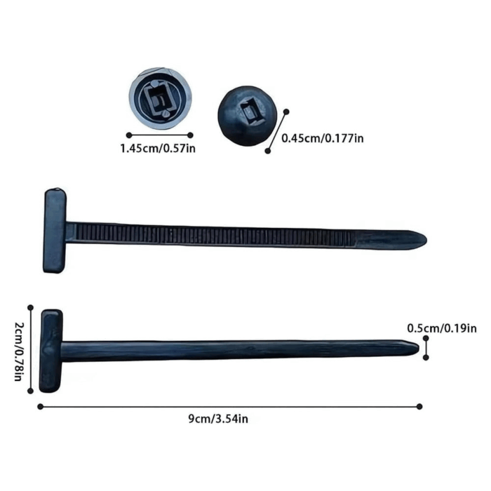 100PCS Nylon Universal Cable Tie Buckles - Image 3