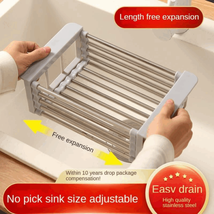 Stainless Steel Retractable Dish Drying Rack - Image 3