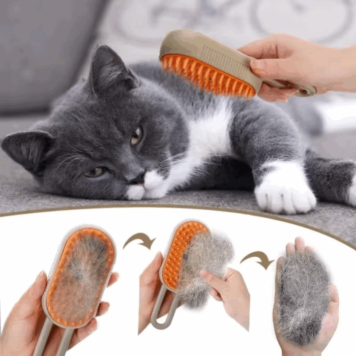 3-in-1 Steam Cat Grooming Brush - Image 3