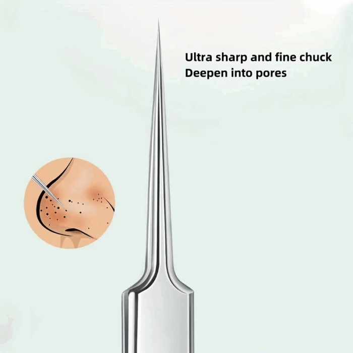 Stainless Steel Blackhead Removal Kit (3 Tweezers) - Image 5