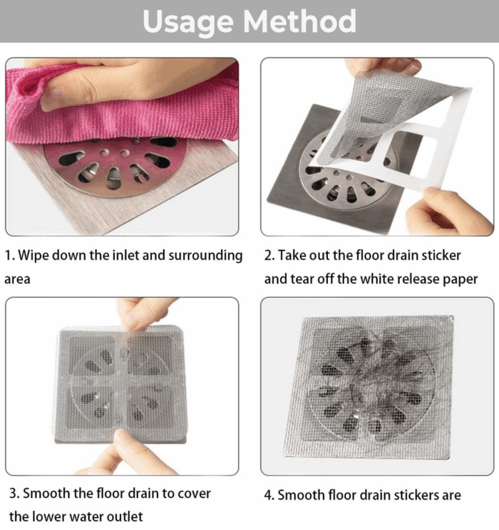 Adhesive Hair Catcher Stickers for Shower - Image 4