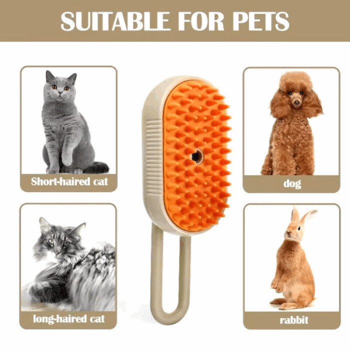 3-in-1 Steam Cat Grooming Brush - Image 5