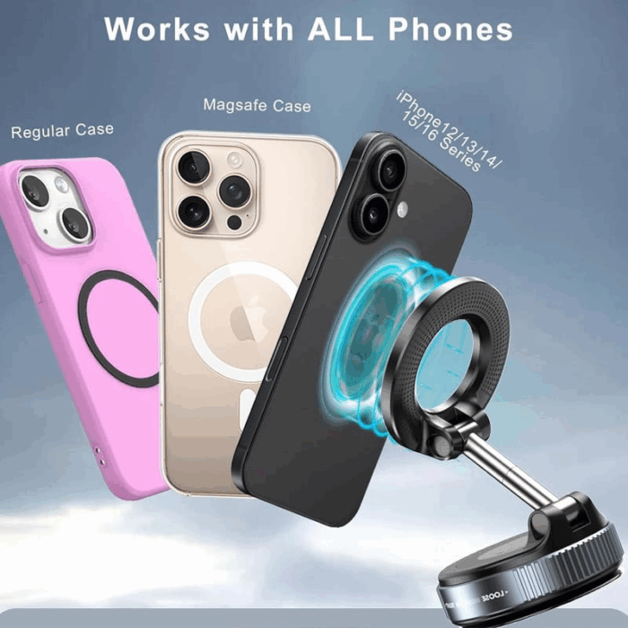 360° Vacuum Magnetic Car Phone Holder - Image 6