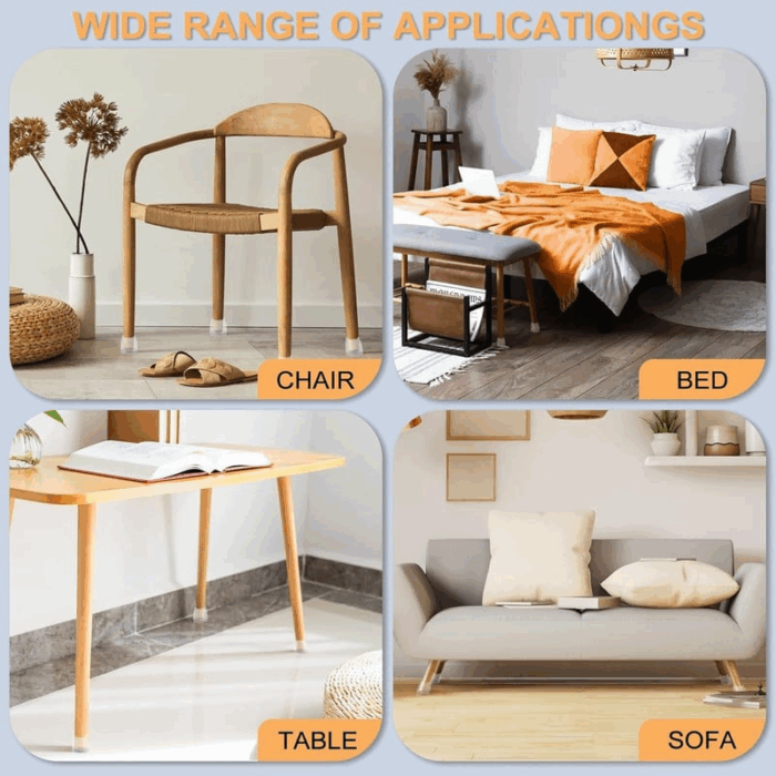 Transparent Chair Leg Floor Protector – Prevent Scratches & Reduce Noise on Wood & Tile Floors - Image 6