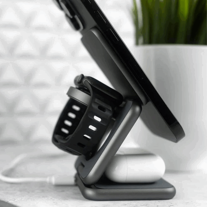 SnapFold 3-in-1 Magnetic Charging Station, Fast Charger, Foldable, Wireless - Image 6