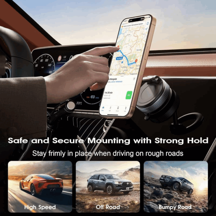 360° Vacuum Magnetic Car Phone Holder - Image 8