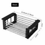 Stainless Steel Retractable Dish Drying Rack - Image 9